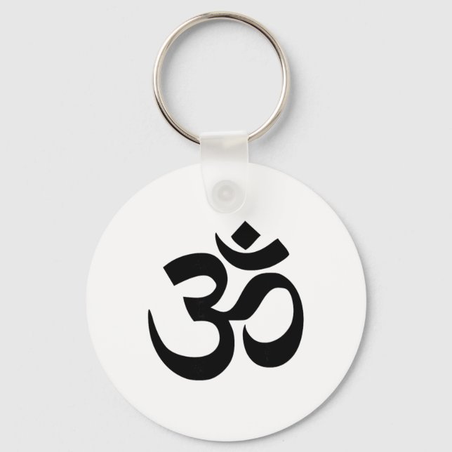 Buddhist Om Symbol  Key Ring (Front)