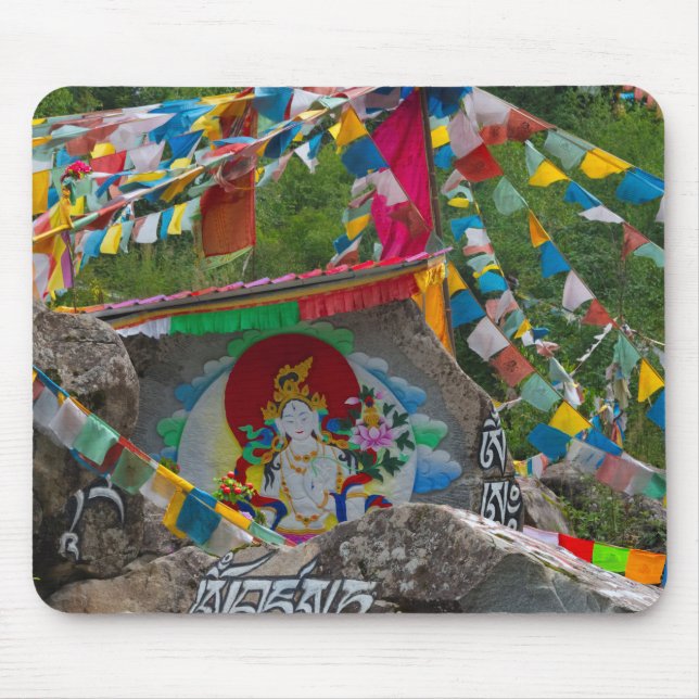 Buddhist Painting on Rocks Mouse Pad (Front)