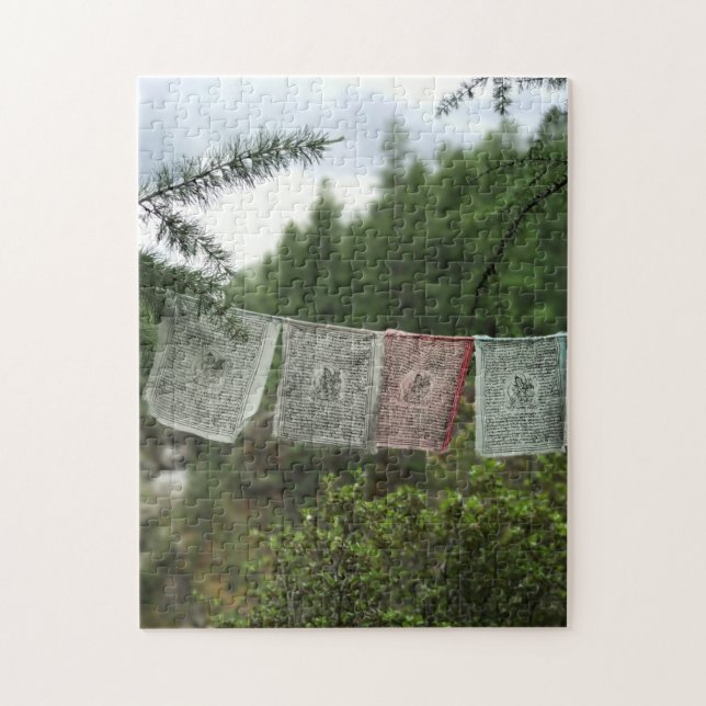 Buddhist Prayer Flags in Tuva puzzle (Vertical)