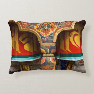 Buddhist praying role, bhutan decorative cushion