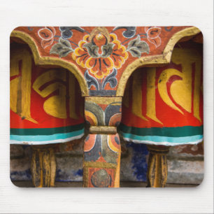 Buddhist praying role, bhutan mouse pad