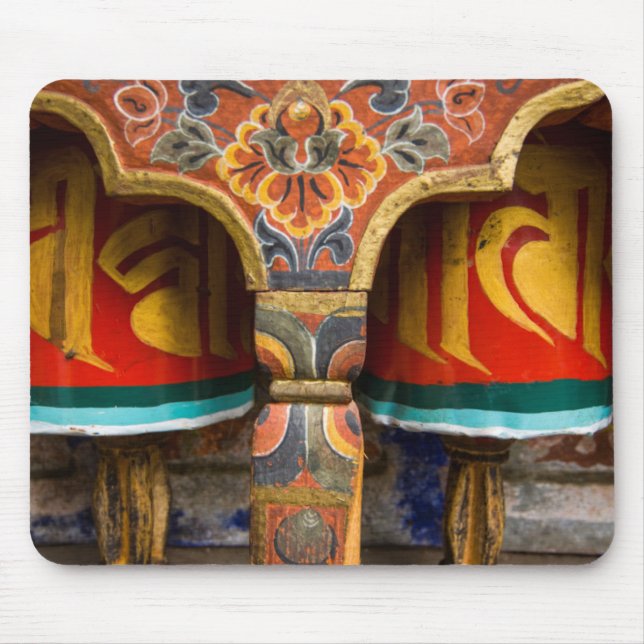 Buddhist praying role, bhutan mouse pad (Front)