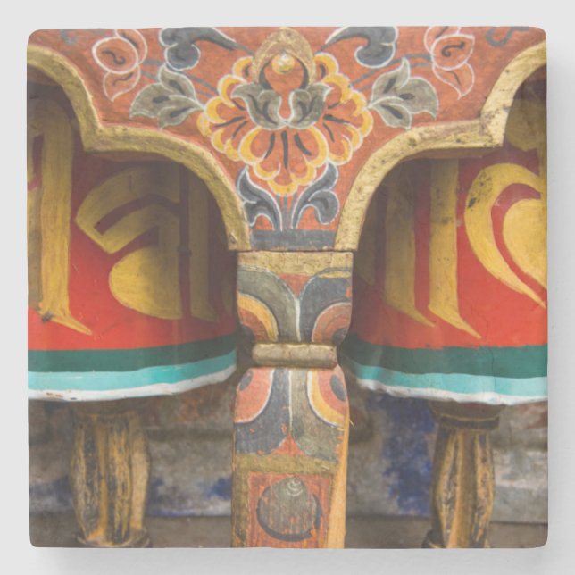 Buddhist praying role, bhutan stone coaster (Front)