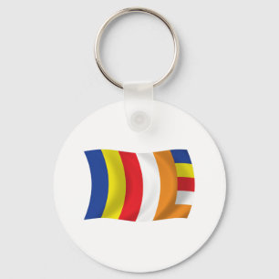 Buddhist Religion Flag Keychain