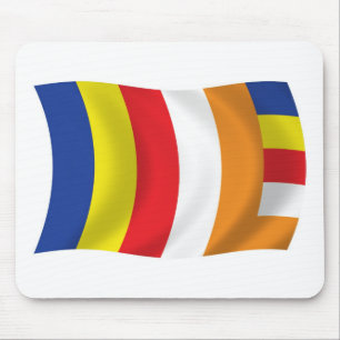 Buddhist Religion Flag Mousepad