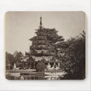 Buddhist rest house, Moulmein, Burma, c.1875 Mouse Pad