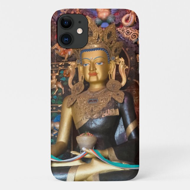 Buddhist Statue in Litang Monastery Case-Mate iPhone Case (Back)