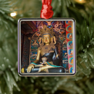 Buddhist Statue in Litang Monastery Metal Ornament