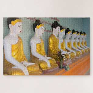 Buddhist statues in Umin Thounzeh Jigsaw Puzzle