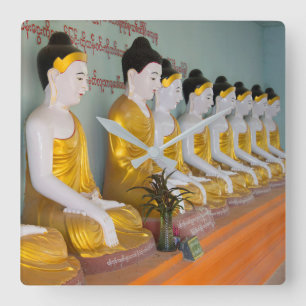 Buddhist statues in Umin Thounzeh Square Wall Clock