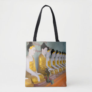 Buddhist statues in Umin Thounzeh Tote Bag