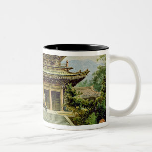 Buddhist temple at Kyoto, Japan Two-Tone Coffee Mug