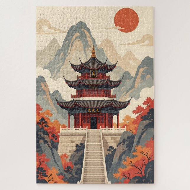 Buddhist Temple Jigsaw Puzzle (Vertical)