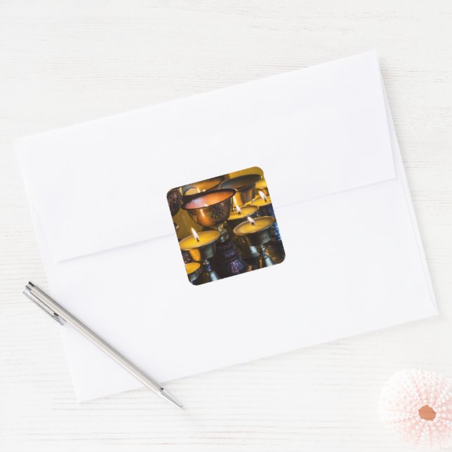 Buddhist Temple | Longwu Monastery Square Sticker (Envelope)