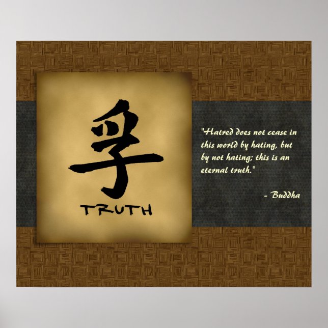 Buddhist Truth Quote Custom Poster (Front)