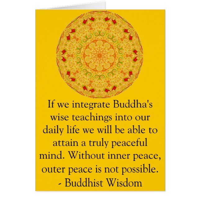 Buddhist Wisdom SAYING -  teaching (Front)