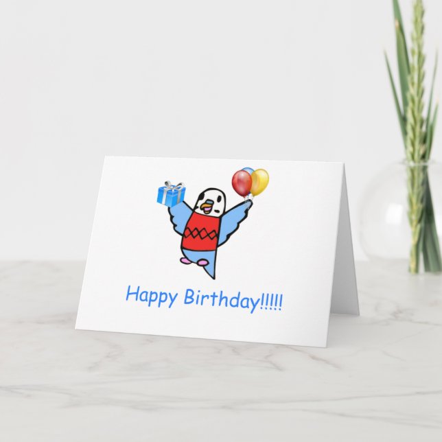 Buddie the Budgie Card (Front)