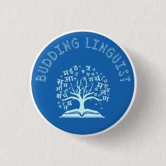 Budding Linguist 3 Cm Round Badge