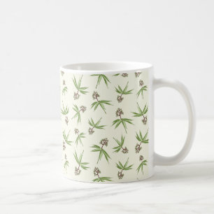 Budding Red Branches on cream - seamless pattern. Coffee Mug