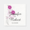 Budding Romance in Fuchsia Wedding Napkin