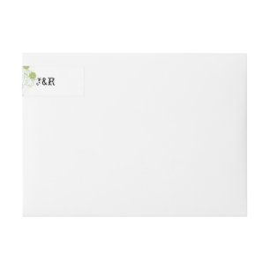 Budding Romance Wedding Wrap Around Label