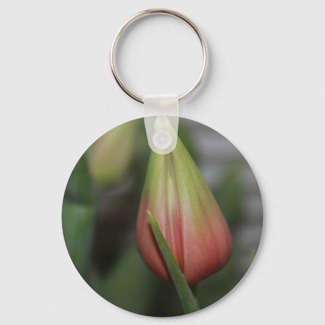 Budding Tulip #2 Key Ring (Front)