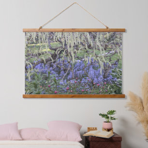 Budding Wisteria Garden Floral Hanging Tapestry