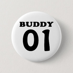 buddy 01 black 6 cm round badge