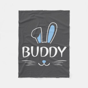Buddy Bunny Rabbit Face Family Group Easter Fathe  Fleece Blanket