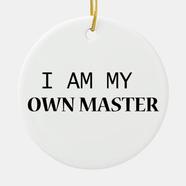 Buddy Ceramic Ornament – Minimalist Black Text (Front)