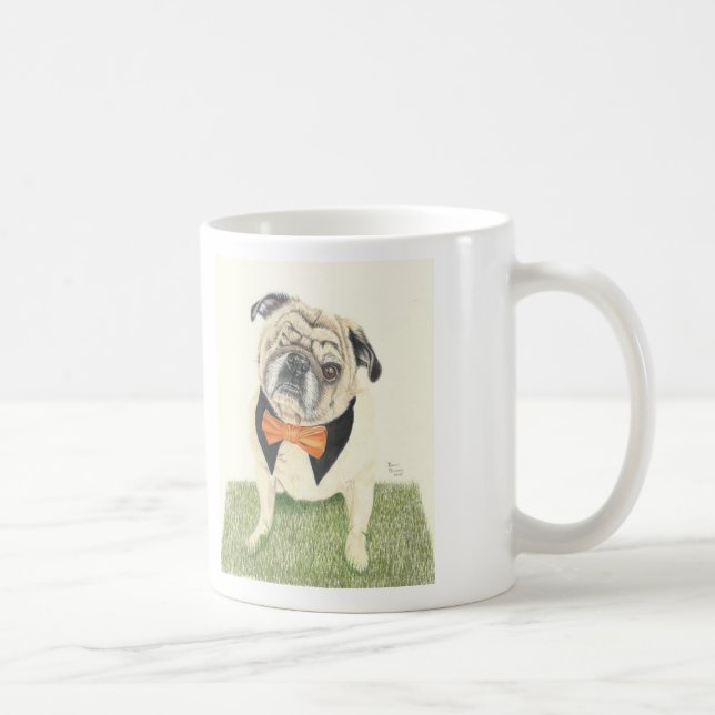 Buddy Love the Pug Coffee Mug (Right)
