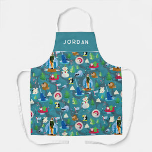 Buddy the Elf and Characters Teal Pattern Apron