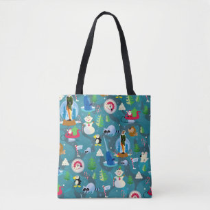 Buddy the Elf and Characters Teal Pattern Tote Bag