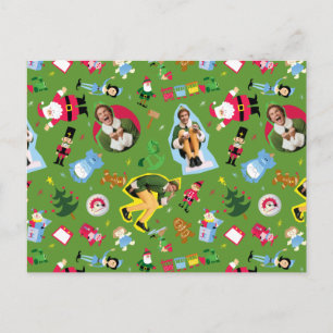 Buddy the Elf and Christmas Icons Pattern Postcard
