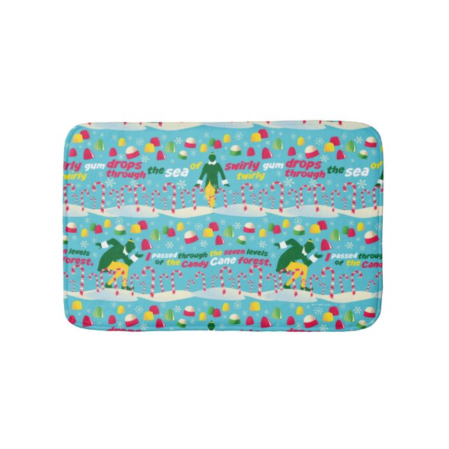 Buddy the Elf Candy Pattern Bath Mat (Front)