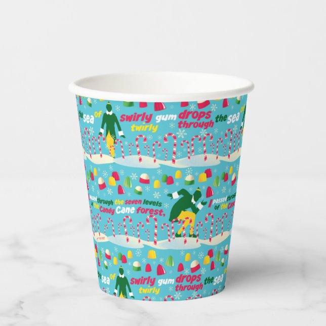 Buddy the Elf Candy Pattern Paper Cups (Front)