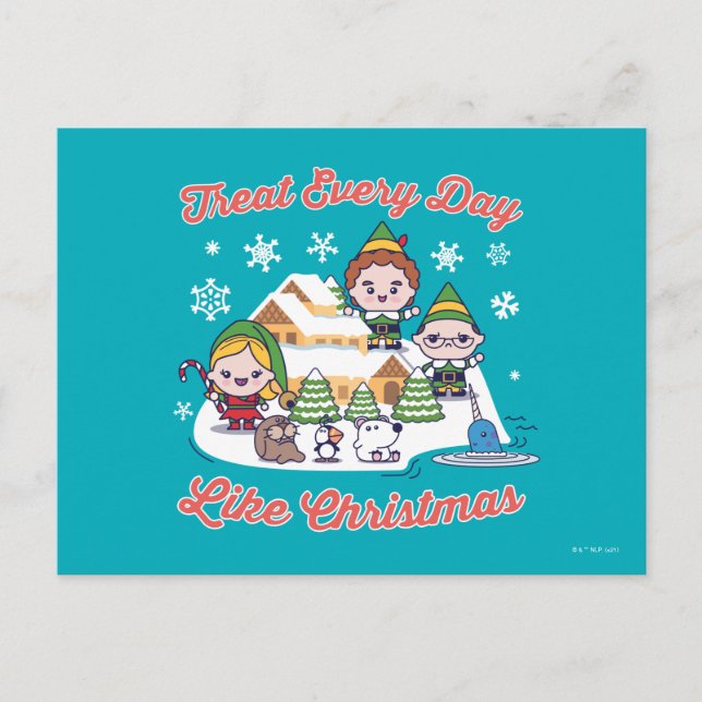 Buddy the Elf Chibi Graphic Postcard (Front)