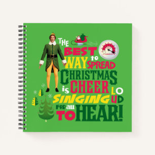 Buddy the Elf   Christmas Cheer Graphic Quote Notebook
