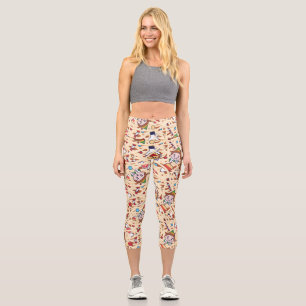 Buddy the Elf   Christmas Cheer Pattern Capri Leggings
