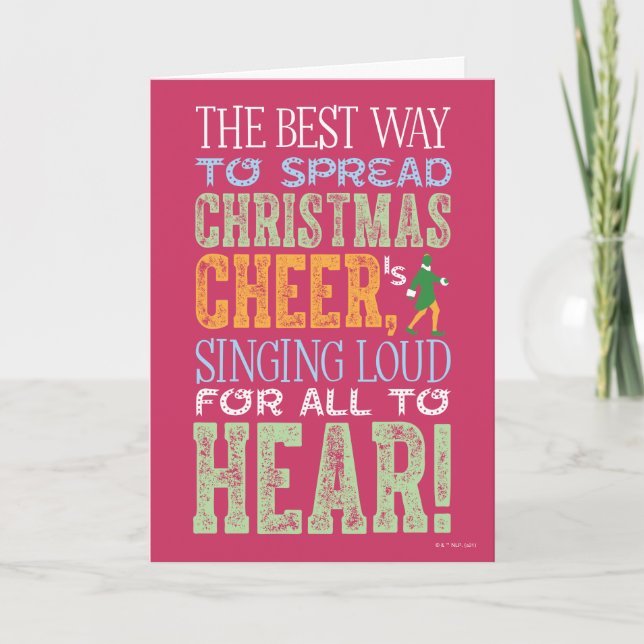 Buddy the Elf | Christmas Cheer Quote Card (Front)
