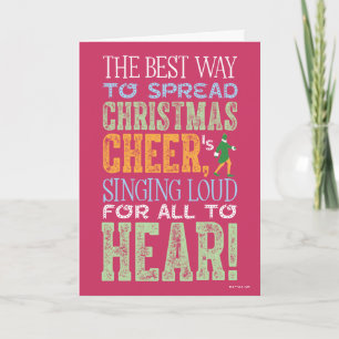 Buddy the Elf Christmas Cheer Quote Card