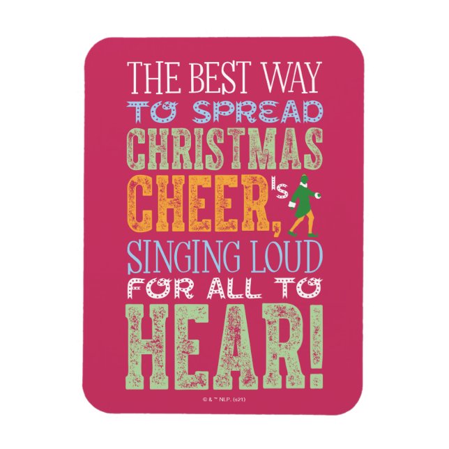 Buddy the Elf | Christmas Cheer Quote Magnet (Vertical)