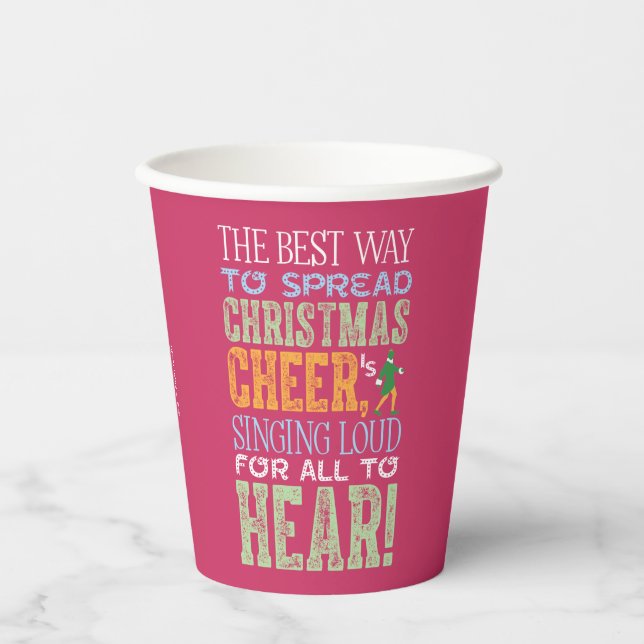 Buddy the Elf | Christmas Cheer Quote Paper Cups (Front)