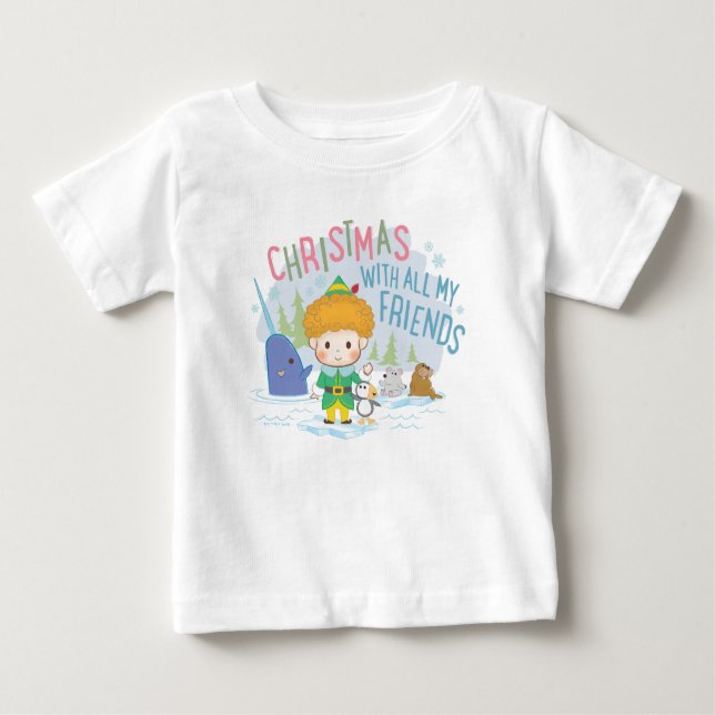 Buddy the Elf Christmas With All My Friends Baby T-Shirt (Front)