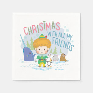 Buddy the Elf Christmas With All My Friends Napkin