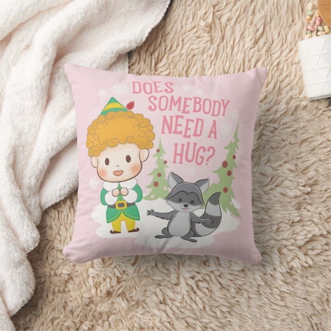 Buddy the Elf Does Somebody Need a Hug? Cushion (Blanket)
