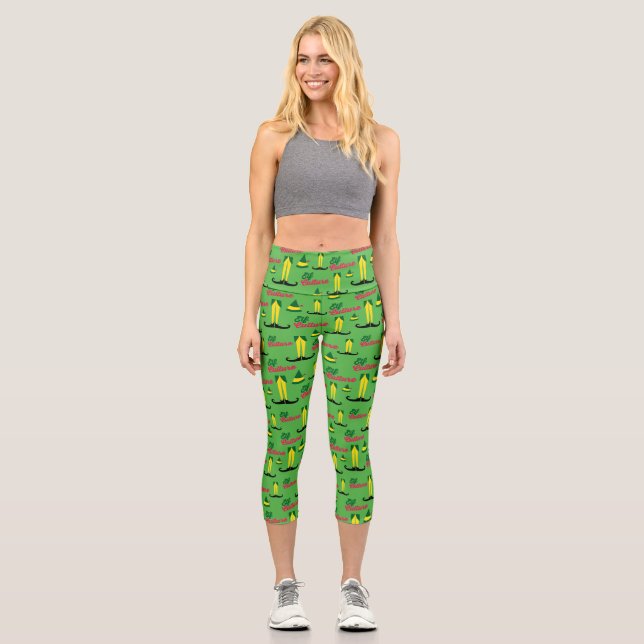 Buddy the Elf | Elf Culture Pattern Capri Leggings (Front)