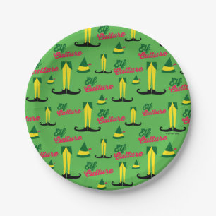 Buddy the Elf   Elf Culture Pattern Paper Plate