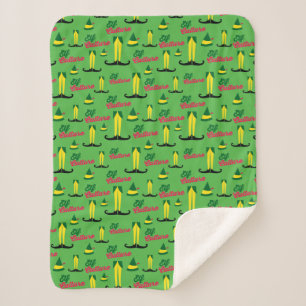 Buddy the Elf   Elf Culture Pattern Sherpa Blanket