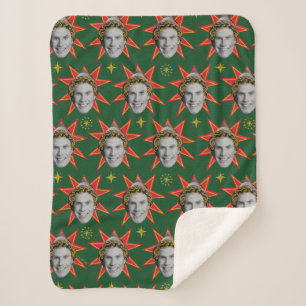 Buddy the Elf Emotions Pattern Sherpa Blanket
